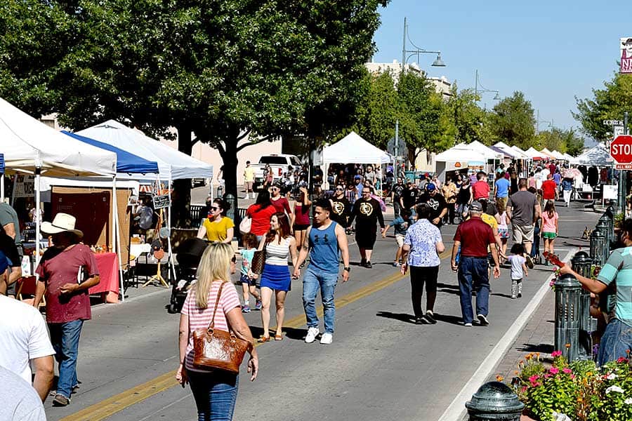 People at a farmer's market