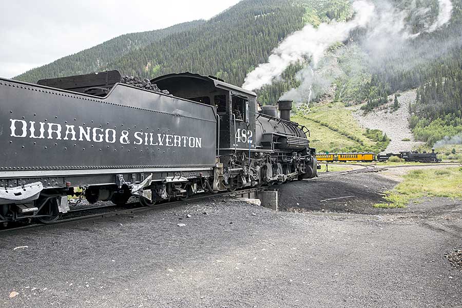Durango and Silverton Railroad taking passengers on scenic trip