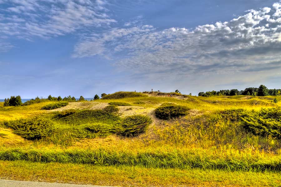 Grassy dunes at Kohler-Andrae State Park