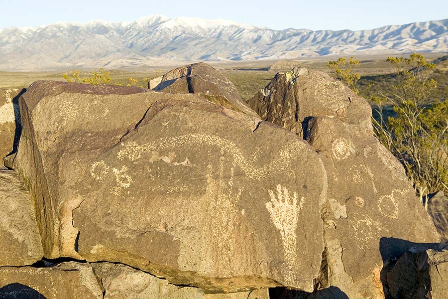 Rocks with petroglyphs