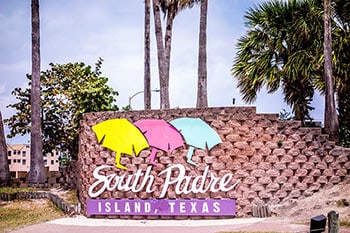 South Padre Island sign
