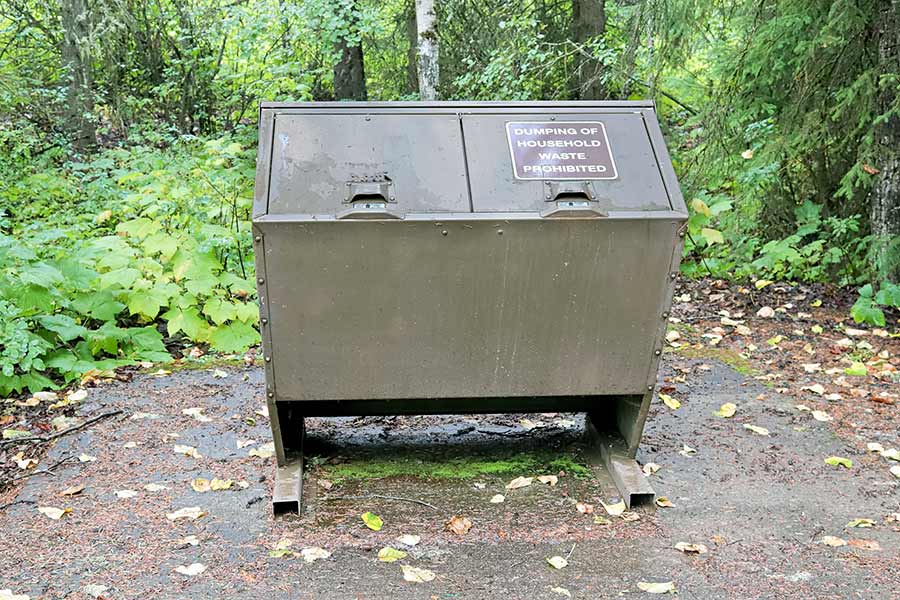 Metal bear proof garbage bin