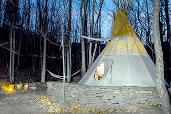 Teepee in the forest