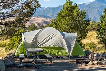 Tent camping in Colorado