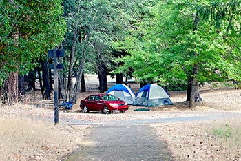 Two tents at campground