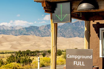 Campground full sign