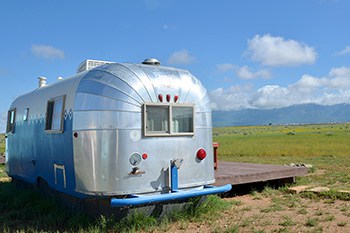 Old airstream travel trailer