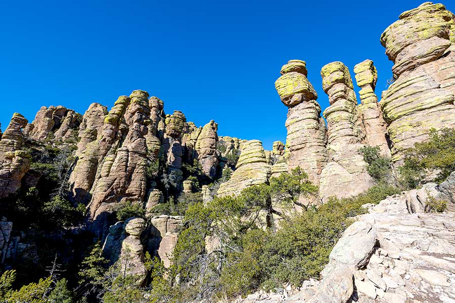 Rugged rocky landscape at Chiricahua National Monument, Arizona